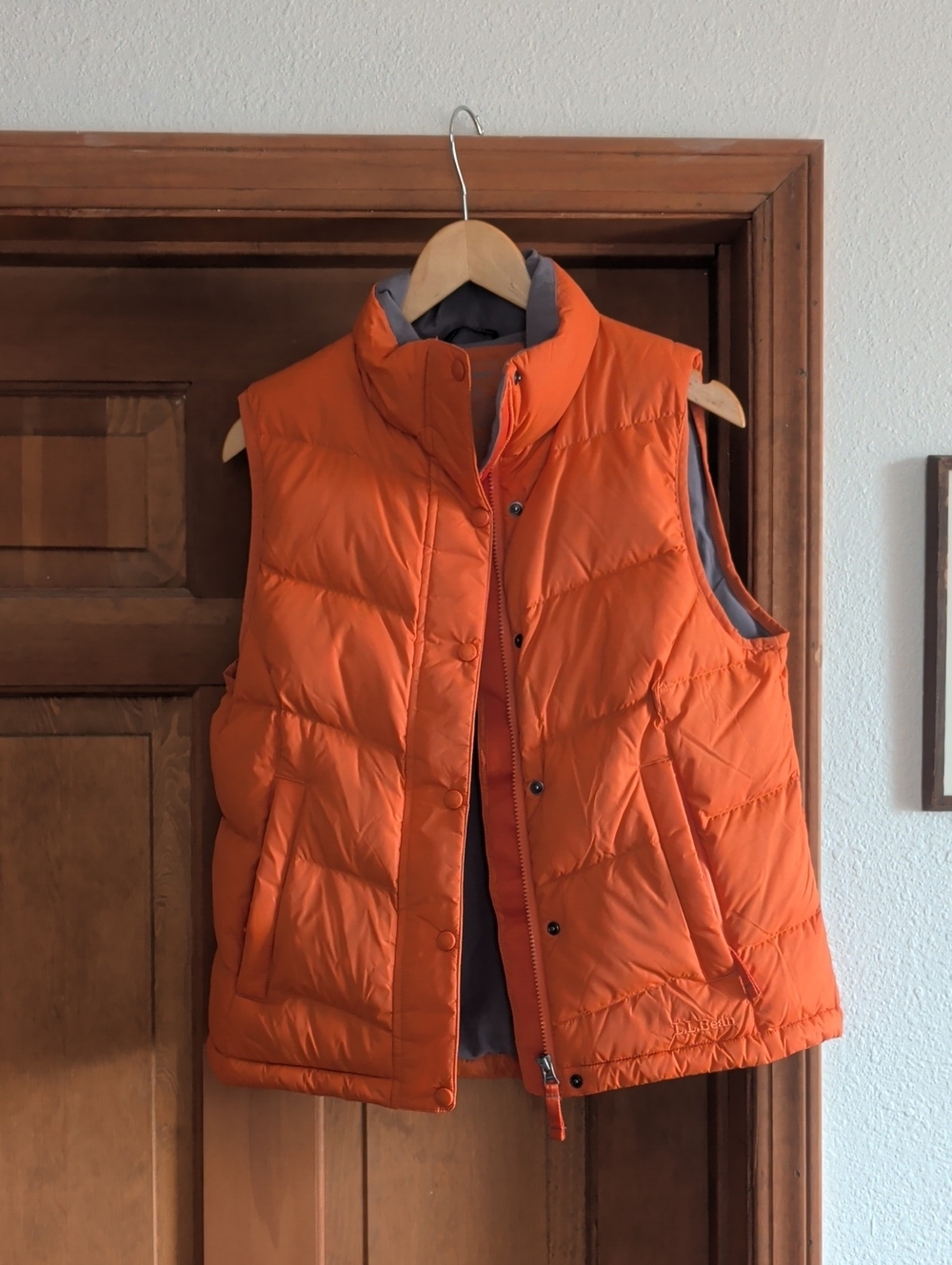 L.L. Bean Small Women's Orange Insulated Puffer Vest
